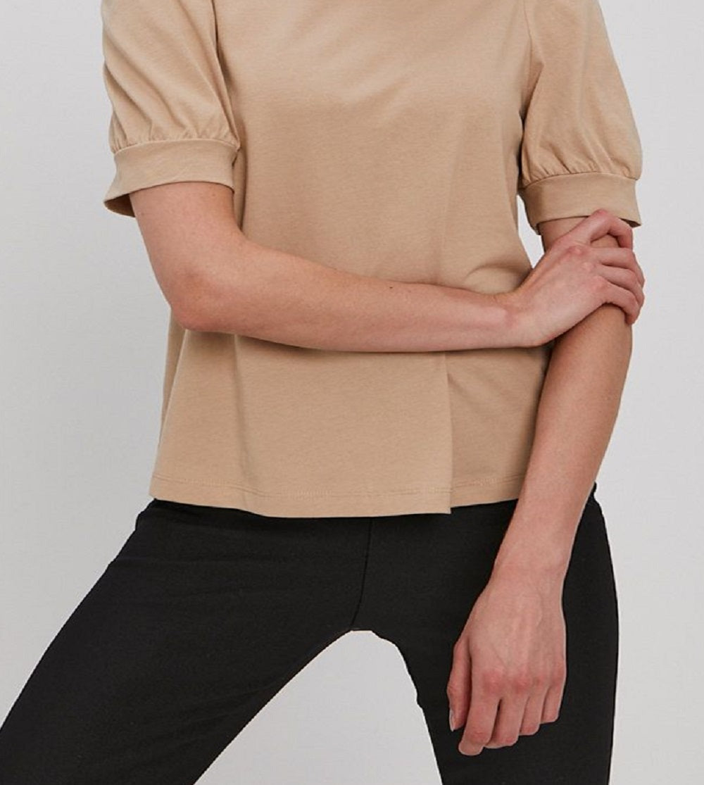 VERO MODA Women's T-shirt Brown Size Small