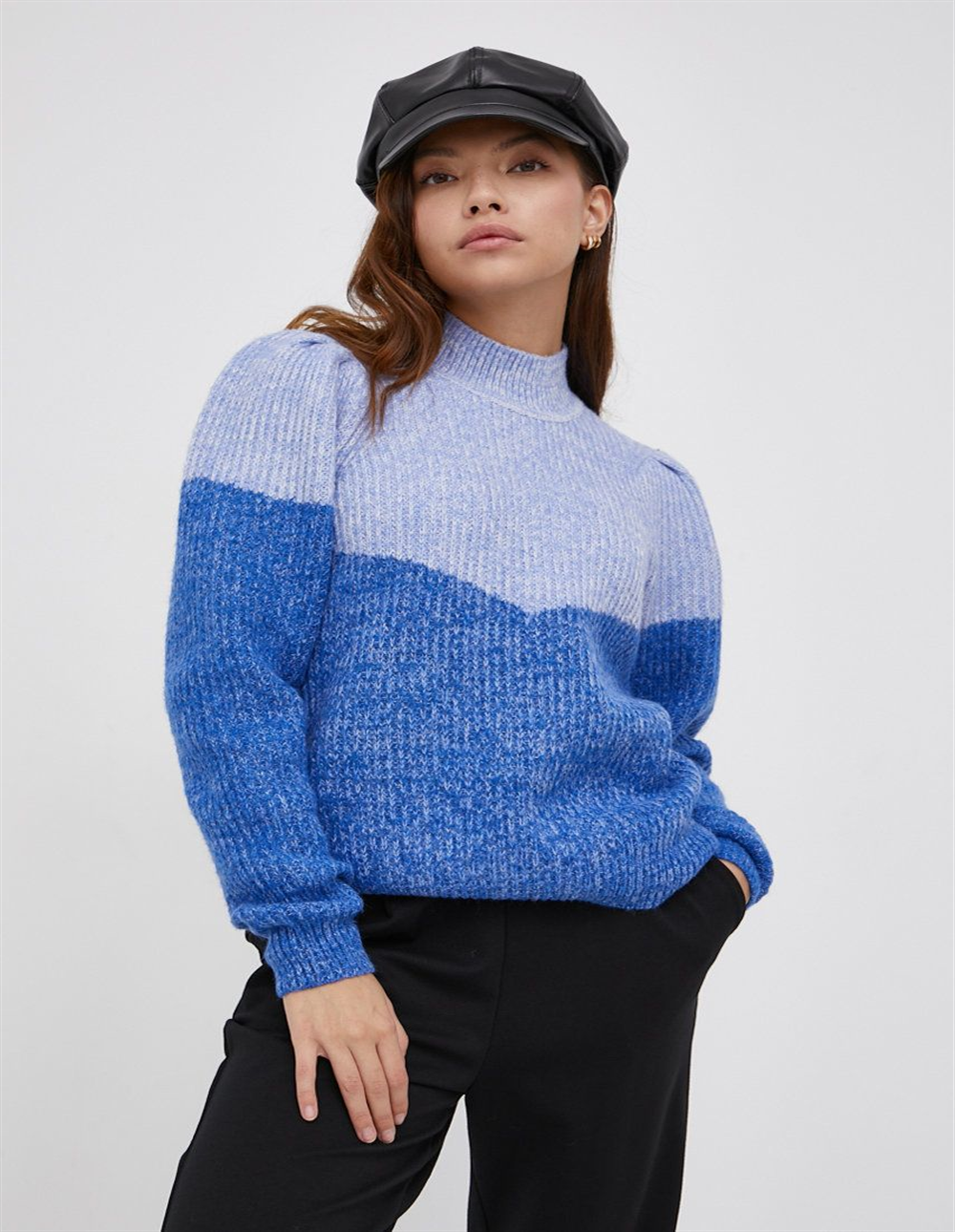 VERO MODA Women's Lessa Knitted Pullover Blue