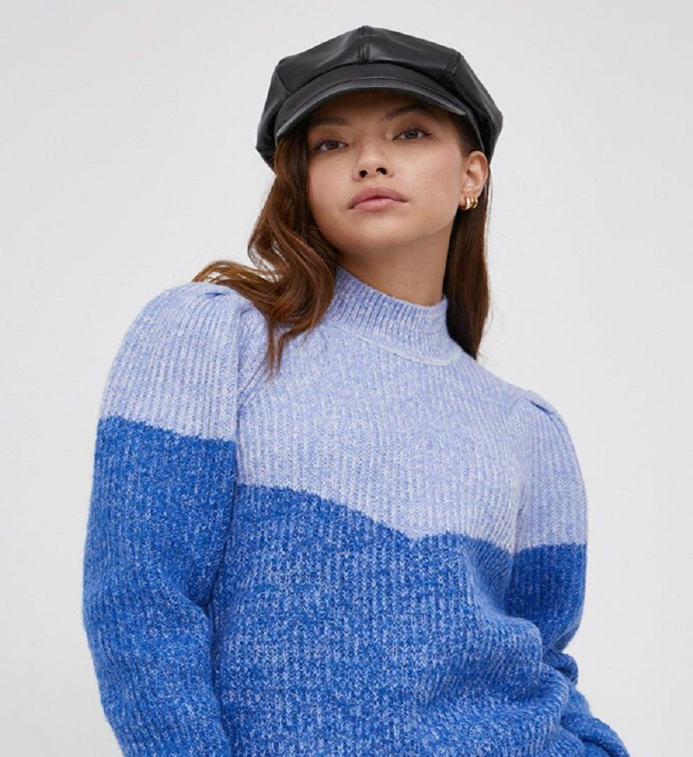VERO MODA Women's Lessa Knitted Pullover Blue