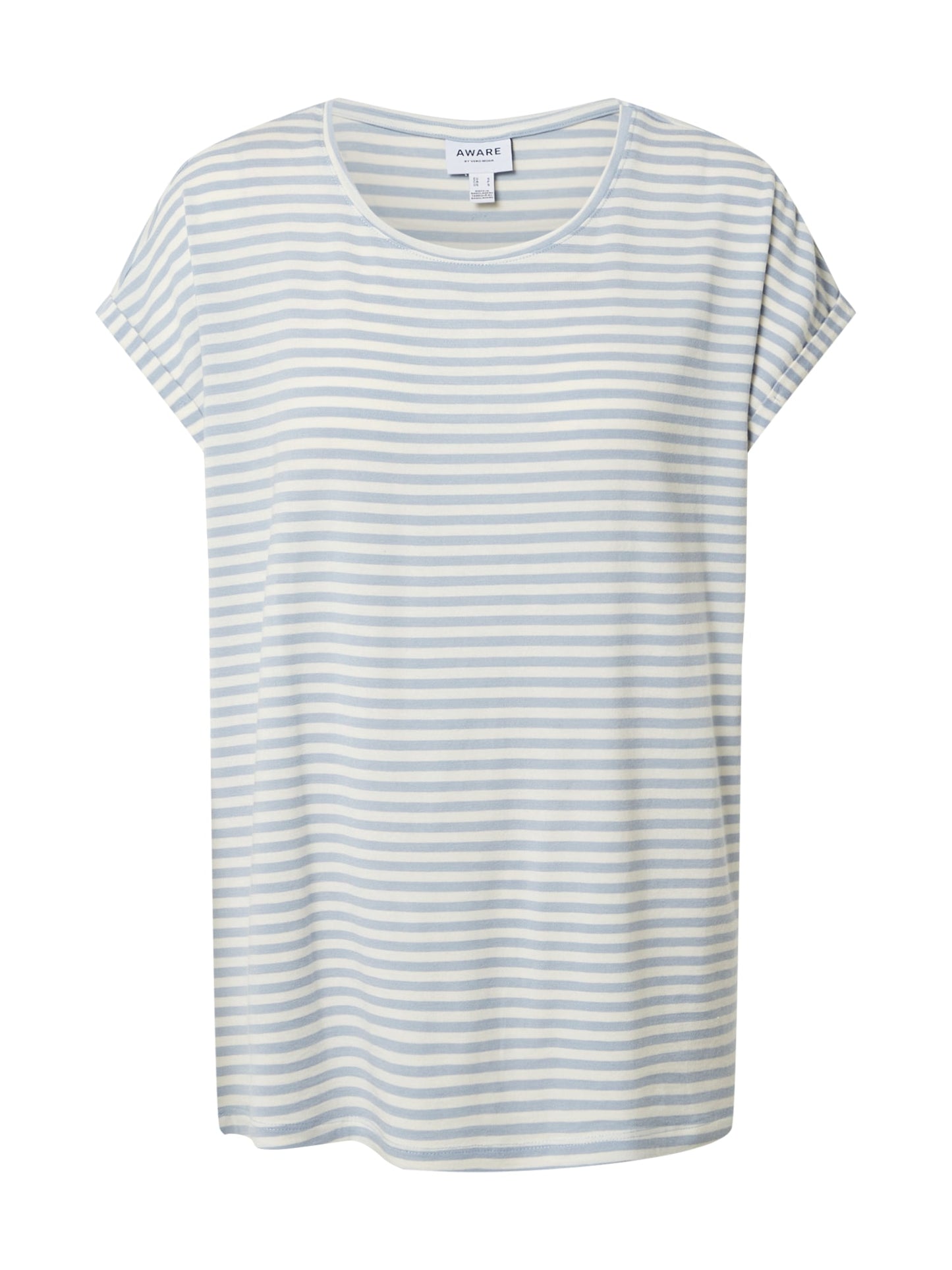 VERO MODA Women's Ava Stripe T-Shirt Blue Size Medium