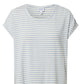 VERO MODA Women's Ava Stripe T-Shirt Blue Size Medium
