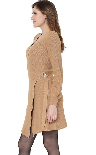 VERO MODA Women's Alexandria Knitted Dress Brown Size Medium