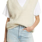 VERO MODA Women's Lucia Sweater Vest Beige Size Medium