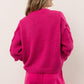 Vero Moda Women's Cindy Cable Knit Sweater Pink Size Large