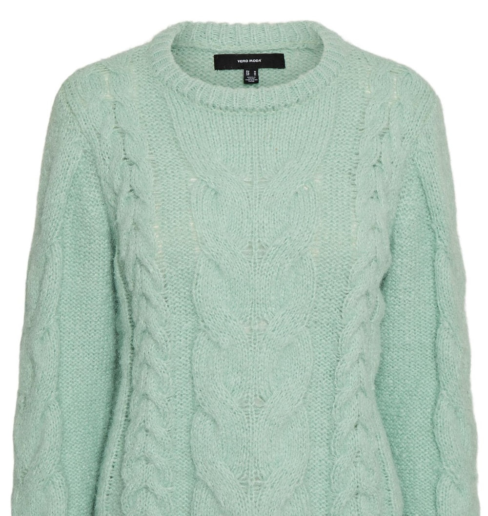 VERO MODA Women's Sweater Green Size X-Large