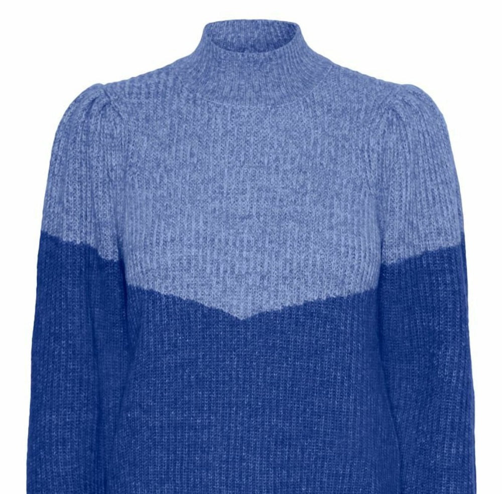 VERO MODA Women's Lessa Knitted Pullover Blue
