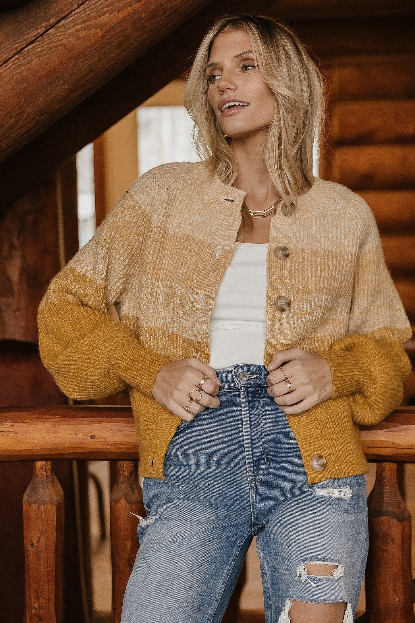 VERO MODA Women's Delaine Knitted Cardigan Yellow Size X-Large