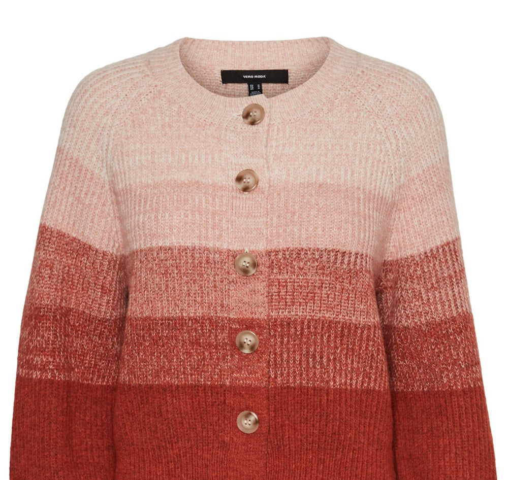 VERO MODA Women's Knit Cardigan Pink Size X-Large
