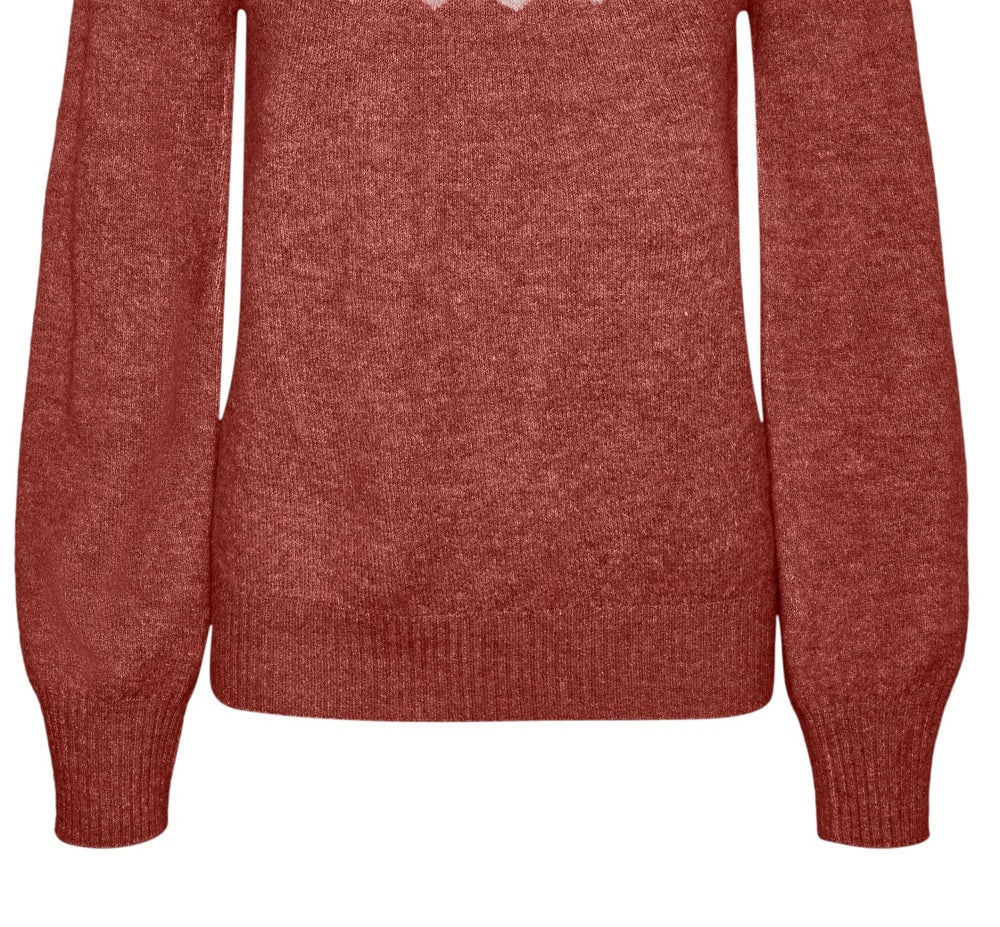 VERO MODA Women's Sweater Red Size X-Small