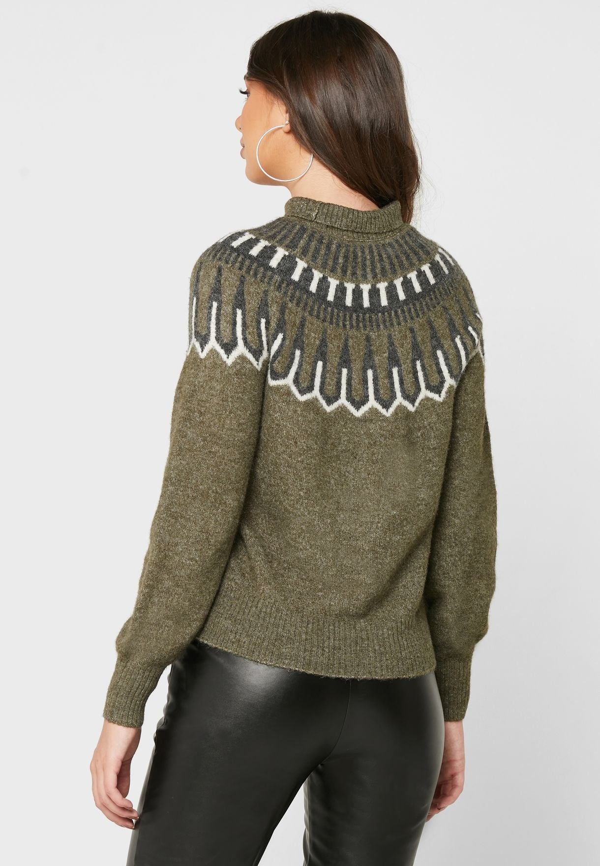 VERO MODA Women's Amora Sweater Green