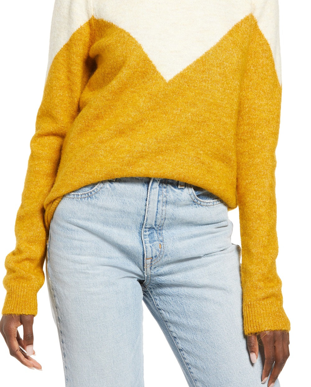 Anns Cottage Women's Plaza Block Jumper Yellow Size Medium