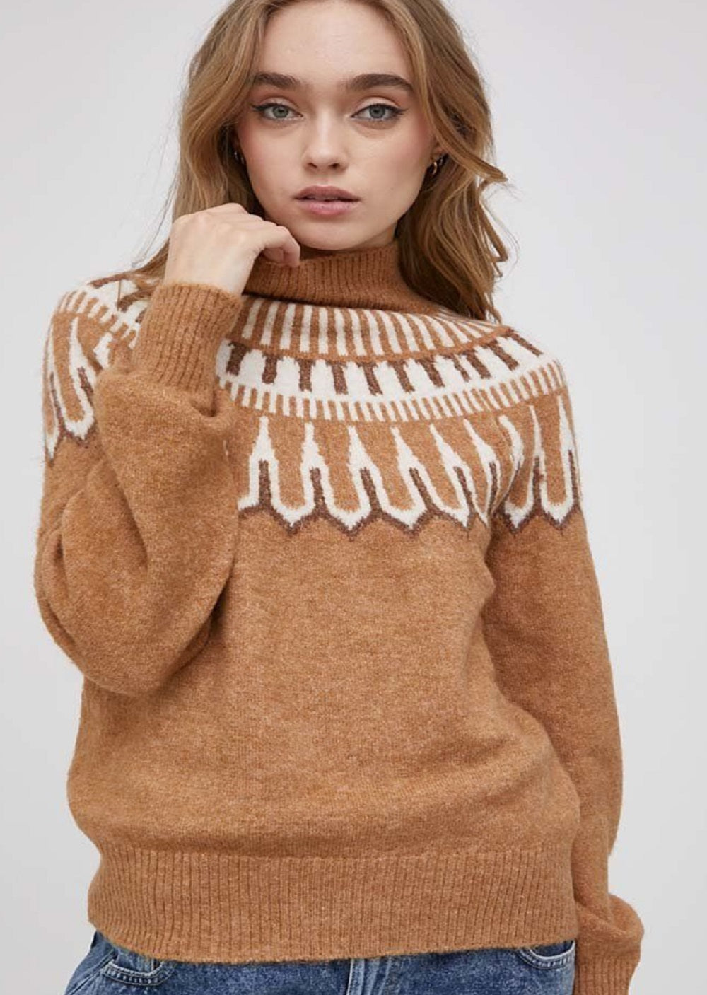 VERO MODA Women's Amora Sweater Brown
