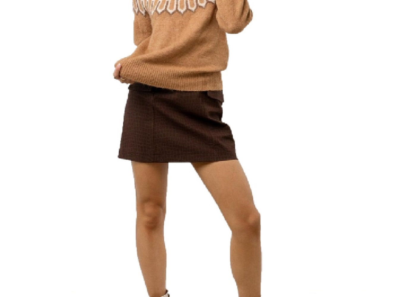 VERO MODA Women's Amora Sweater Brown