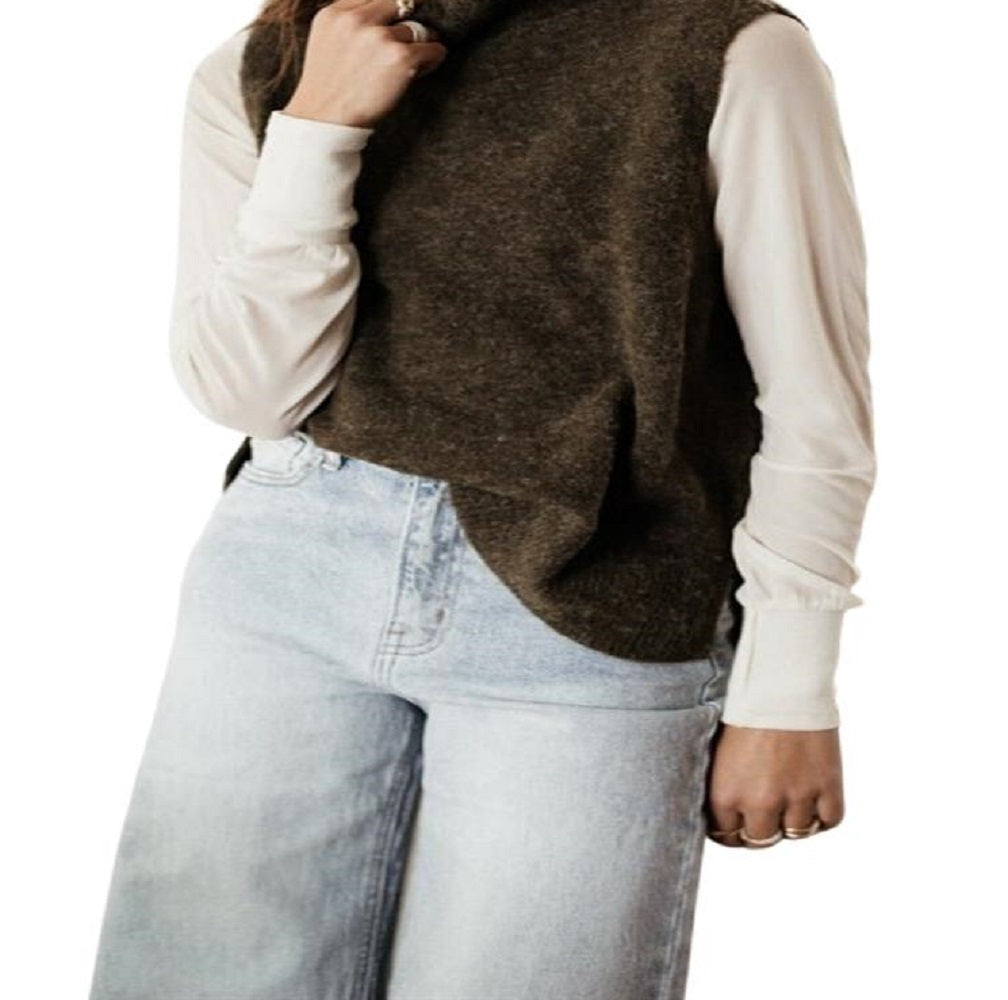 VERO MODA Women's Lia Sweater Vest Green