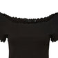 VERO MODA Women's Gabriella Ribbed Top Black