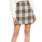 VERO MODA Women's Plaid Miniskirt Brown Size Small