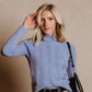 VERO MODA Women's Ethel Sweater Blue Size Large