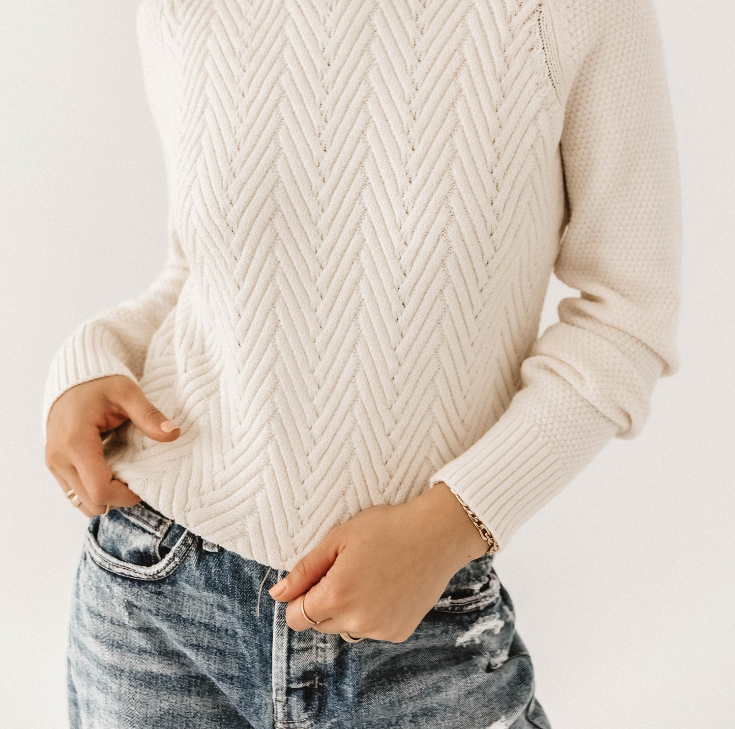 VERO MODA Women's Ethel Sweater White Size X-Large