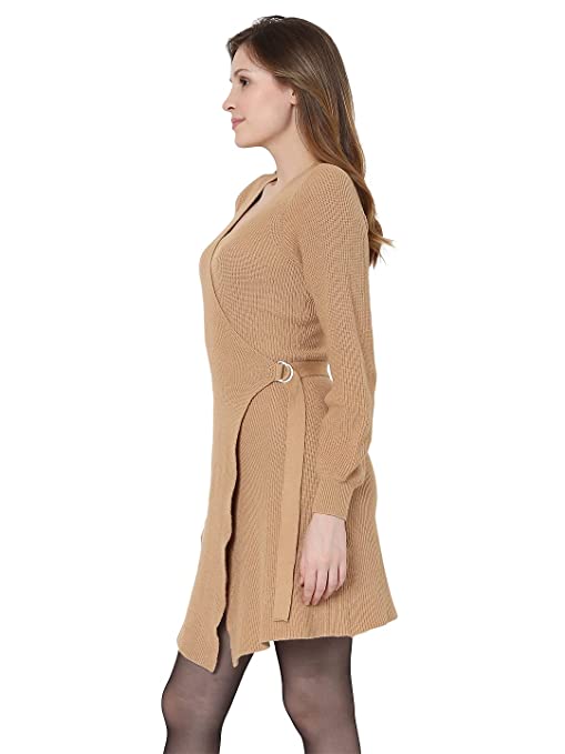 VERO MODA Women's Alexandria Knitted Dress Brown Size Large