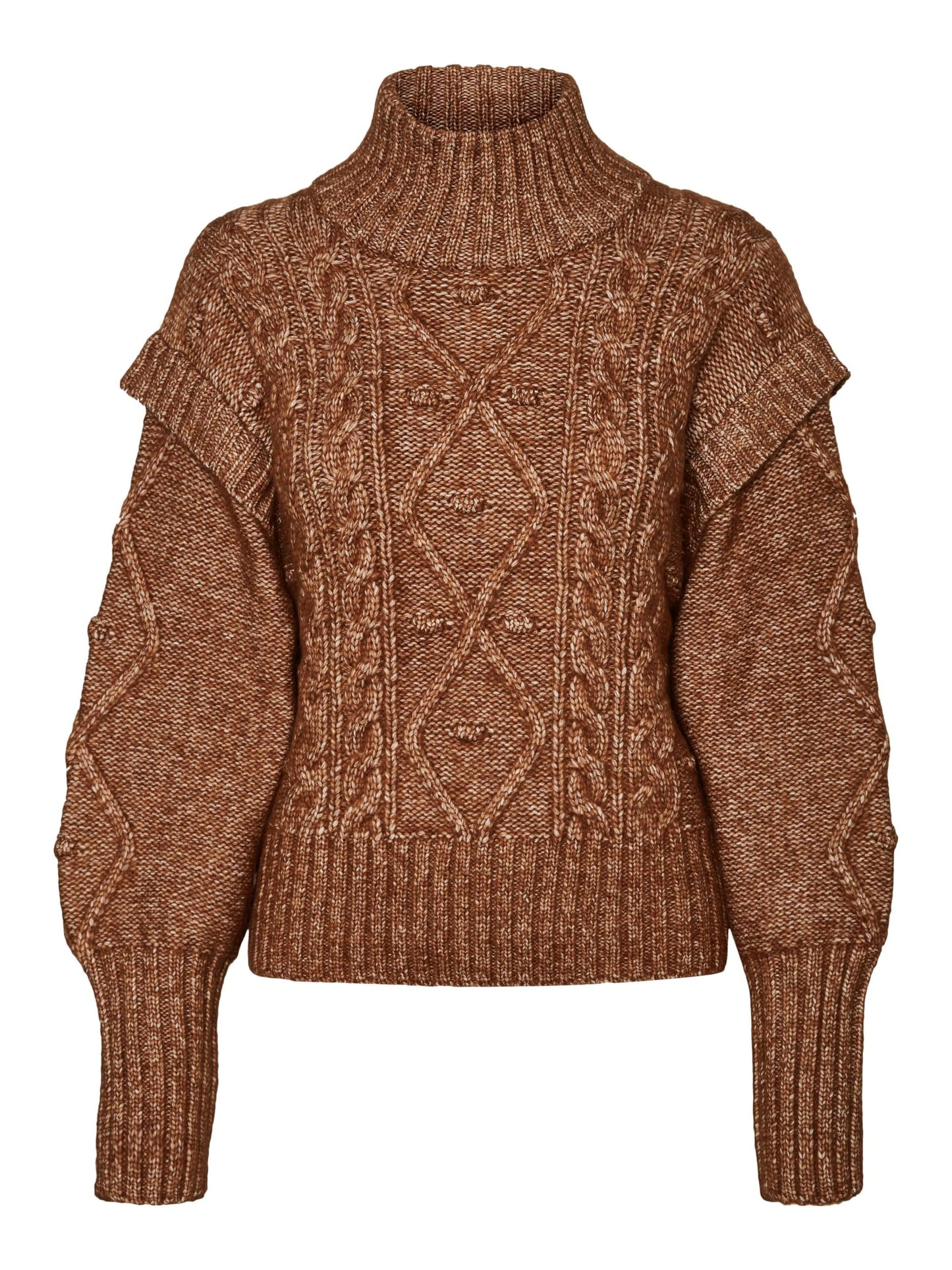 VERO MODA Women's Sweater Brown Size Large