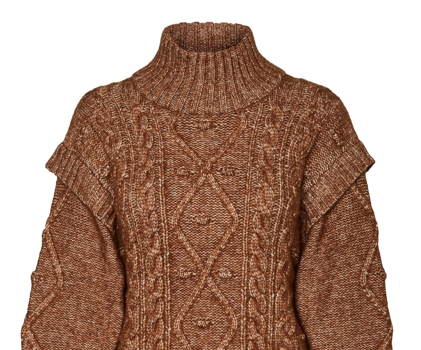 VERO MODA Women's Sweater Brown Size Large