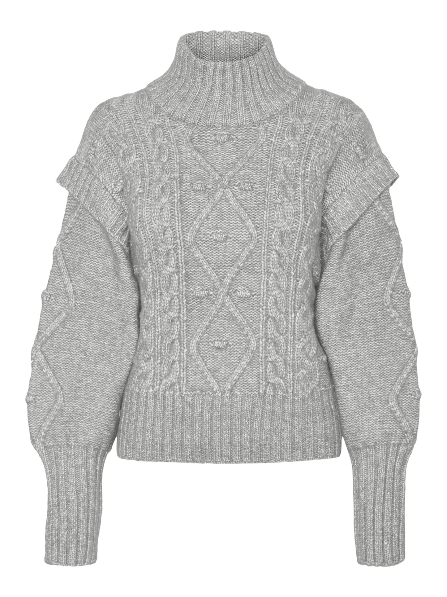 VERO MODA Women's Sweater Gray Size Large