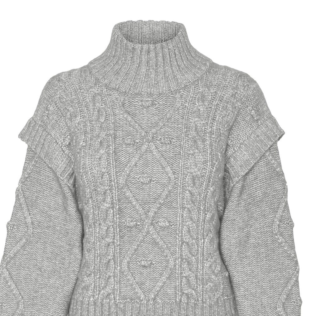 VERO MODA Women's Sweater Gray Size Large
