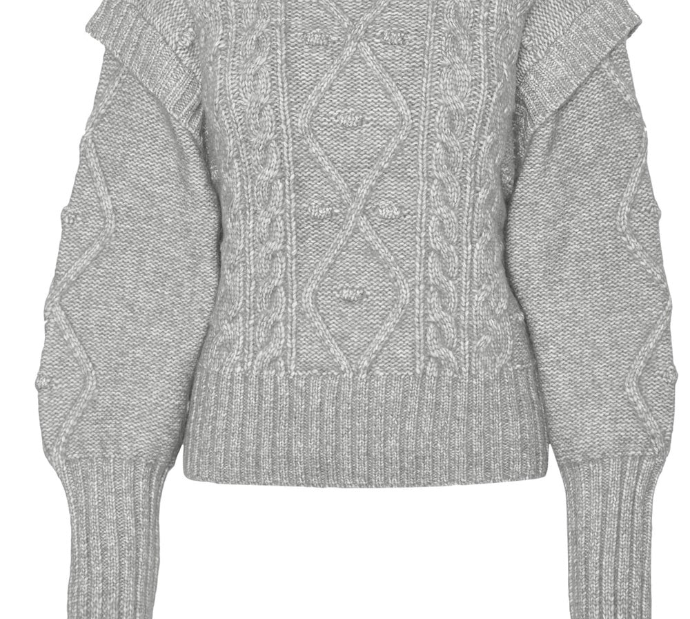 VERO MODA Women's Sweater Gray Size Large