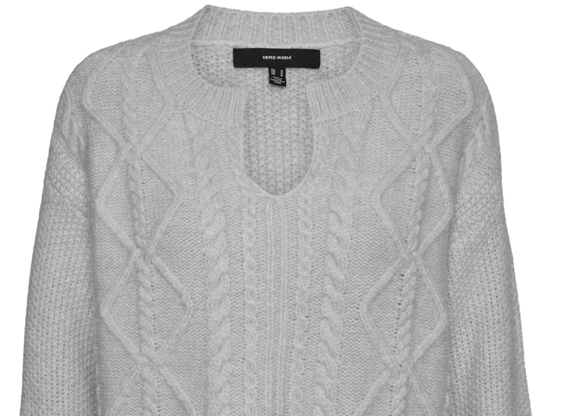VERO MODA Women's Reese Sweater Gray