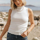 VERO MODA Women's Mock Neck Tank White Size Small