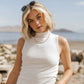 VERO MODA Women's Mock Neck Tank White Size Small