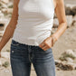 VERO MODA Women's Mock Neck Tank White Size Small