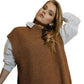 VERO MODA Women's Devi Long Vest Brown