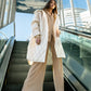 VERO MODA Women's Donna Long Jacket White Size Large