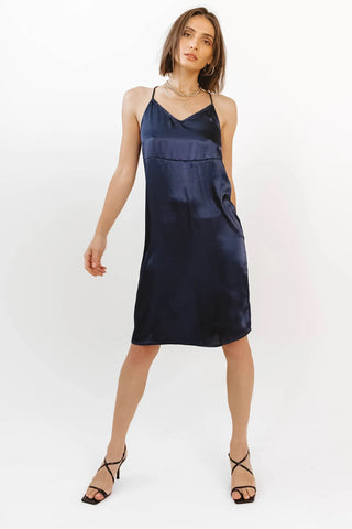 VERO MODA Women's Serein Mini Slip Dress Blue Size Small