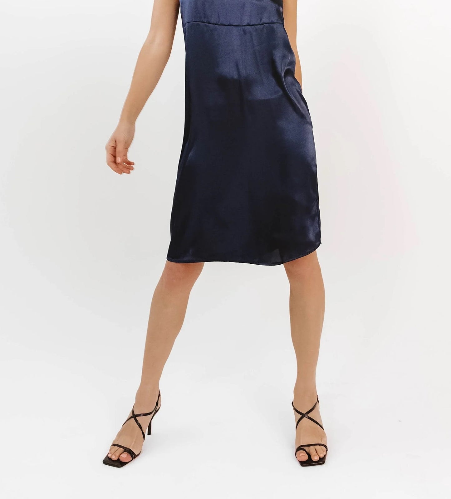 VERO MODA Women's Serein Mini Slip Dress Blue Size Small