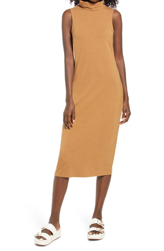 VERO MODA Women's Francoise Turtleneck Dress Brown Size Small