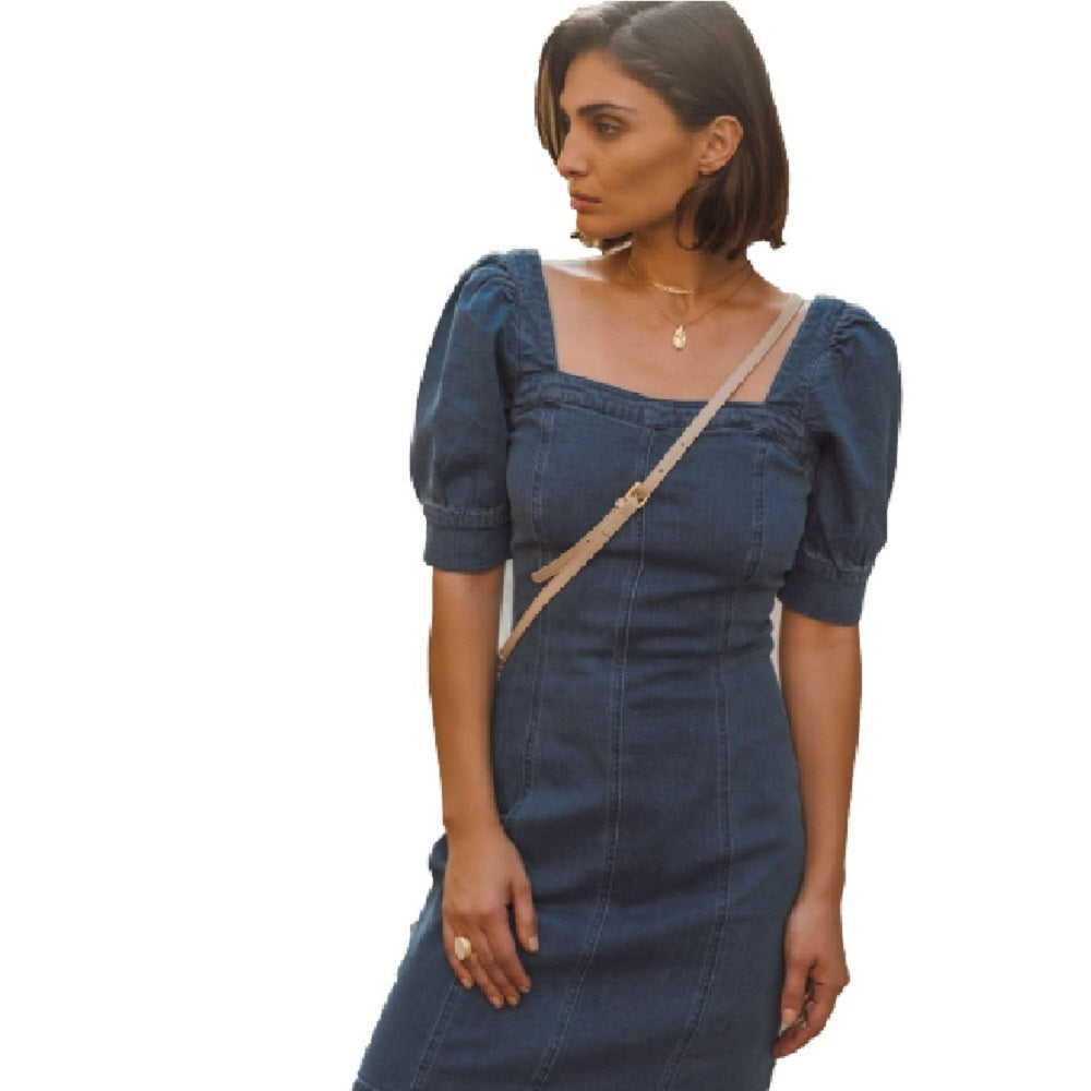 VERO MODA Women's Lille Denim Dress Blue