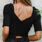 VERO MODA Women's Michaelis Ribbed Top Black Size Large