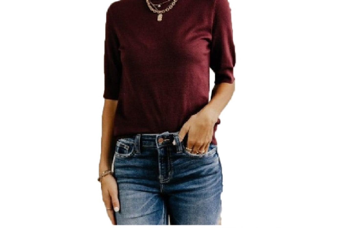 VERO MODA Women's Thea Sweater Top Red