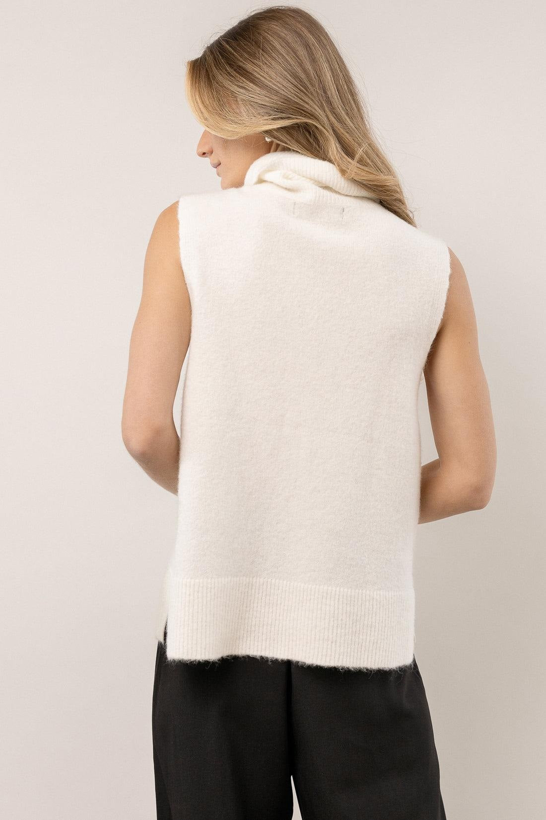 VERO MODA Women's Lia Sweater Vest White