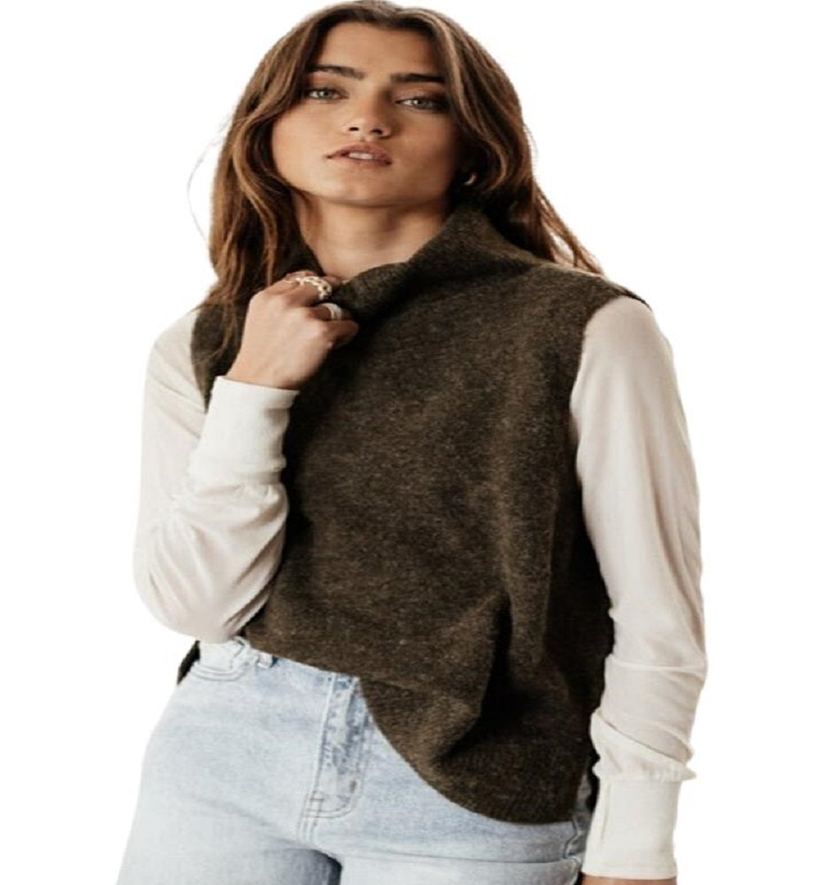VERO MODA Women's Lia Sweater Vest Green