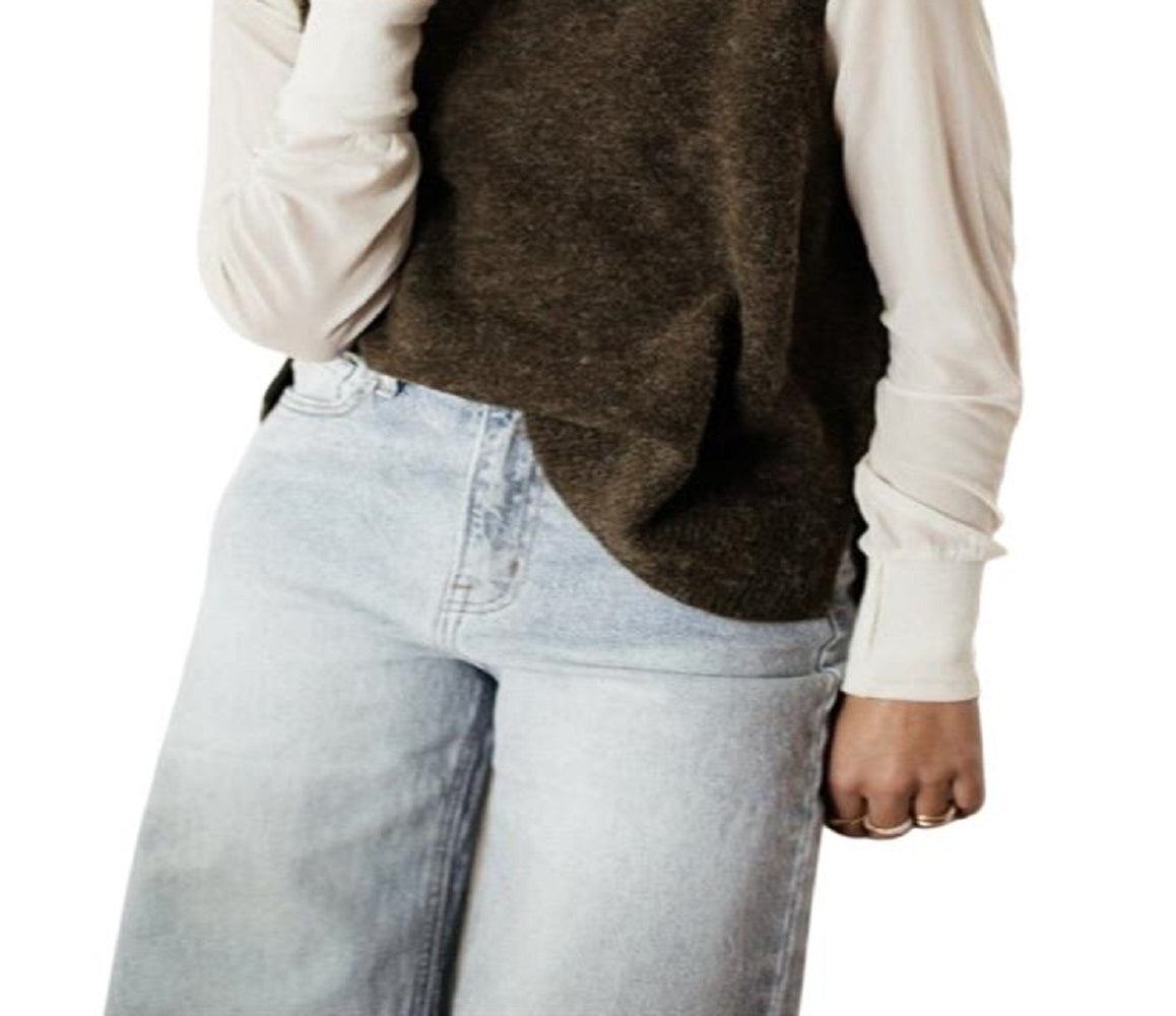 VERO MODA Women's Lia Sweater Vest Green