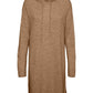 VERO MODA Women's Lefile Hooded Long Sleeve Sweater Dress Brown