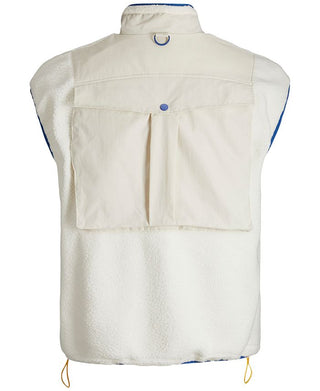 Jack & Jones Men's Theis Active Fleece Vest White Size Large