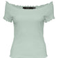 VERO MODA Women's Gabriella Ribbed Top Blue