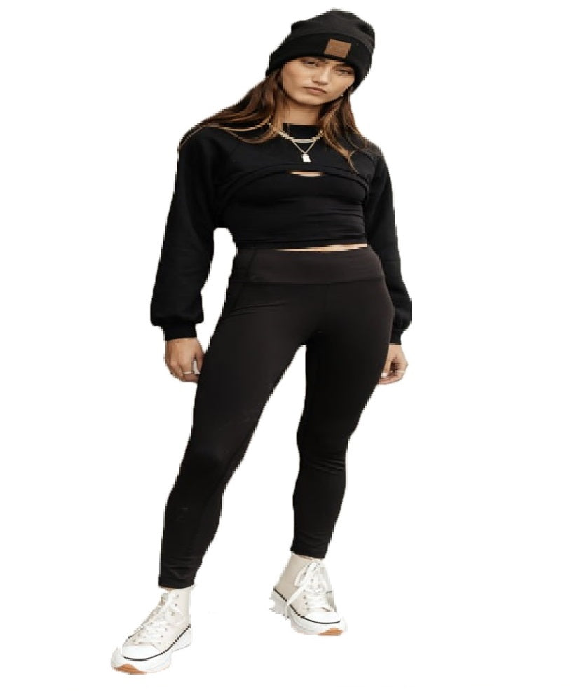 VERO MODA Women's Alia Ultra Cropped Sweater Black