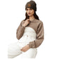 VERO MODA Women's Alia Ultra Cropped Sweater Brown Size Small