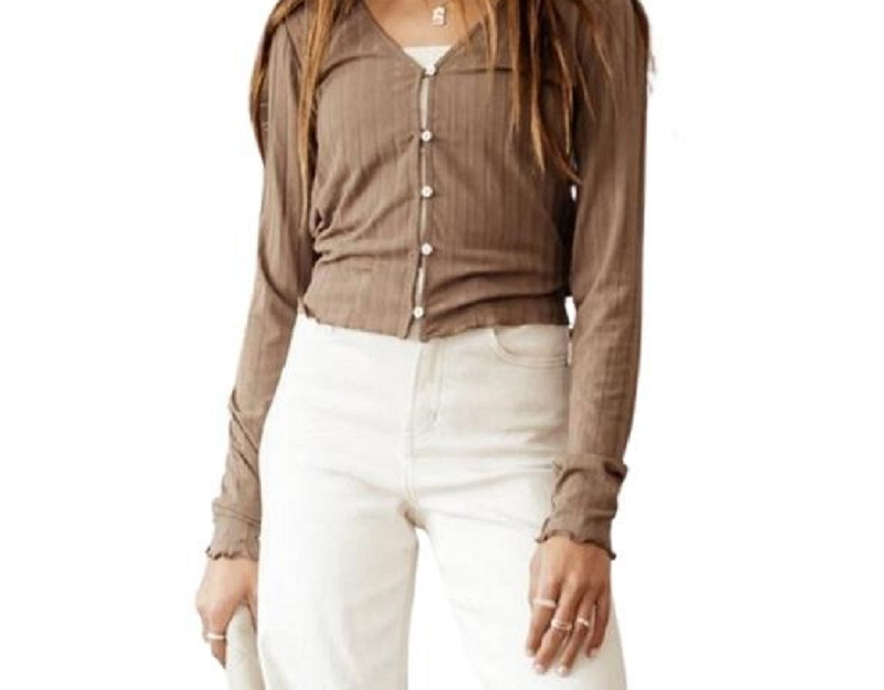 VERO MODA Women's Ryann Top Brown
