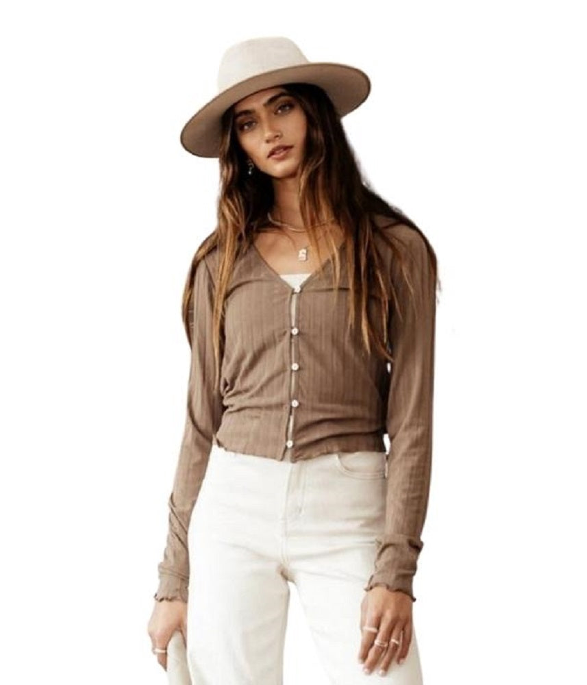 VERO MODA Women's Ryann Top Brown